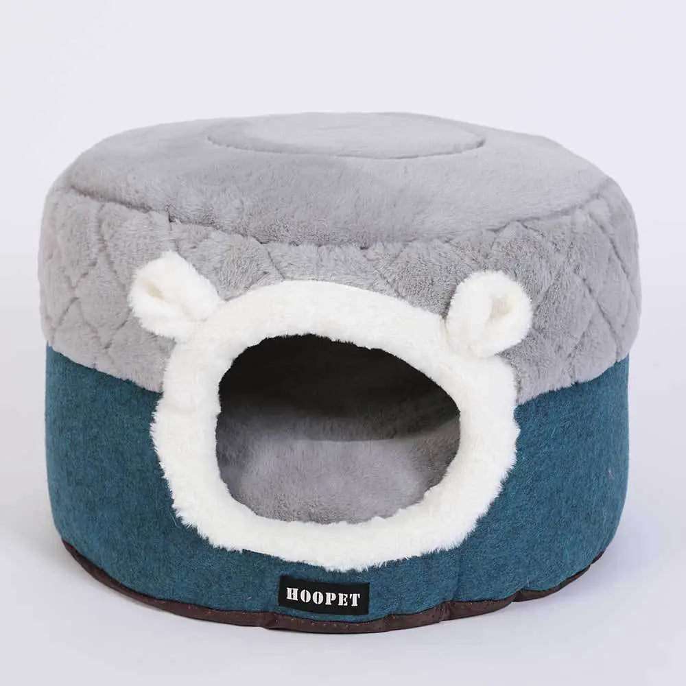 Reversible Quilted Warm Cat Bed for Pets in Autumn/Winter